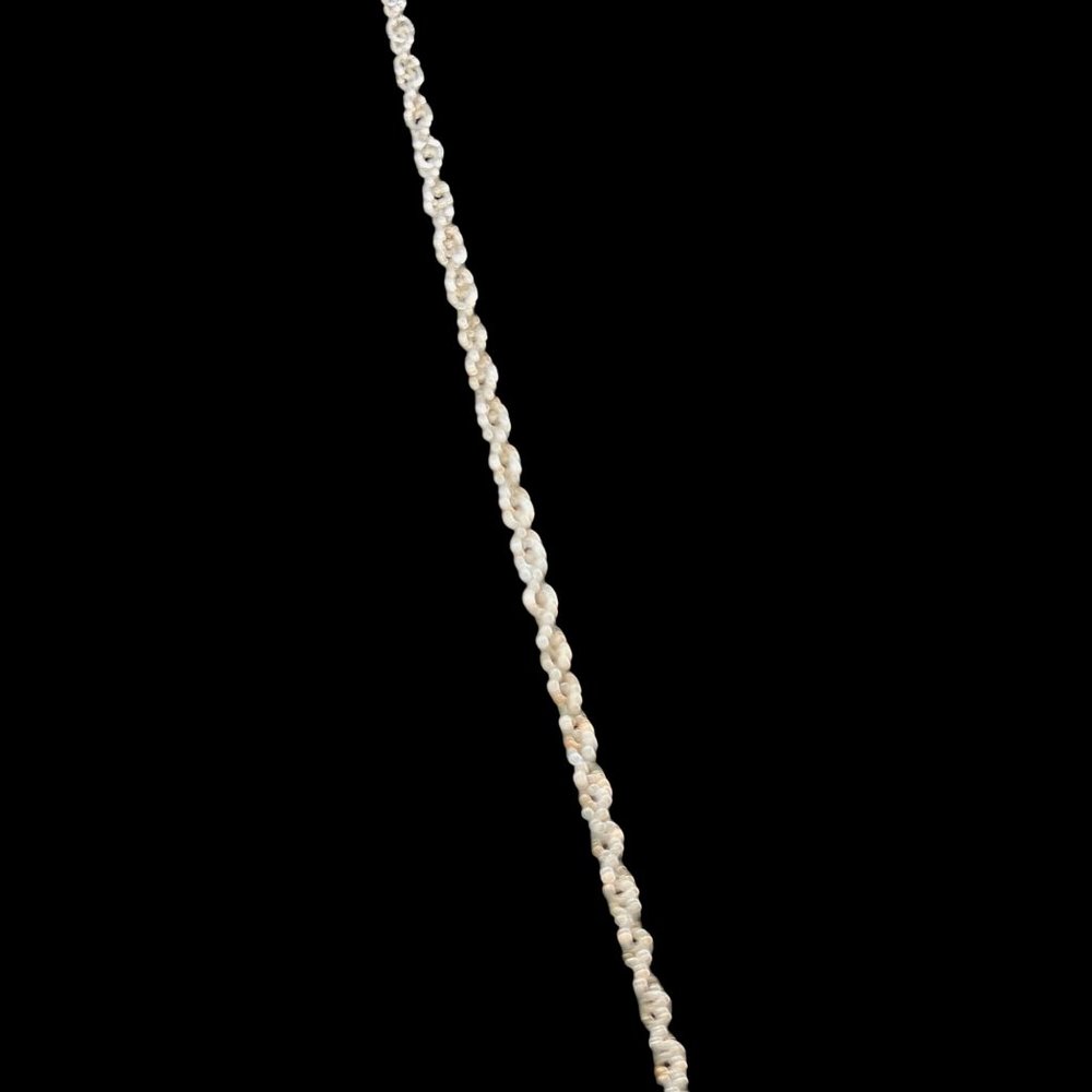 Vintage Silver Tone Rope Chain Butterfly Necklace & Pierced Earrings Set (5081) - Picture 4 of 7